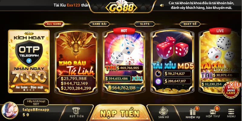 game bài đổi thưởng go88